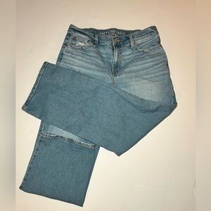 American Eagle Strigid high waisted Stovepipe Jean Vintage Wash 90s style sz6